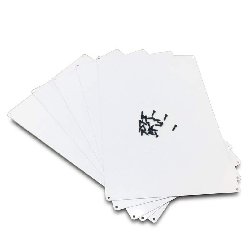 Ebamaz Aluminum Metal Signs Sublimation Blanks 200X300X0.65mm Nameplates for Heat Transfer Press UV Print 4 Drilled Holes 5PCS (Pearl White) - Image 2